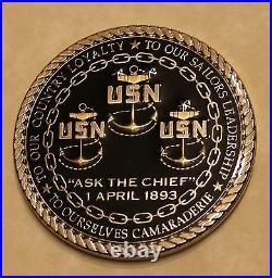 Naval Special Warfare Group Two SEALs Log & Sup Navy Chief Epoxy Challenge Coin