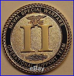 Naval Special Warfare Group Two Support SEALs ser # 314 Navy Challenge Coin