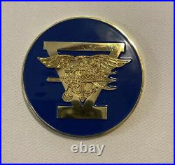 Naval Special Warfare Navy SEAL Team 5 Enamel Challenge Coin / Five