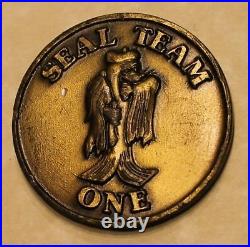 Naval Special Warfare SEAL Team 1 Brass Navy Challenge Coin / One
