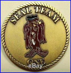 Naval Special Warfare SEAL Team 1 Dark Purple Navy Challenge Coin