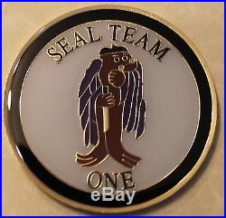 Naval Special Warfare SEAL Team 1 Epoxy Version Navy Challenge Coin / One