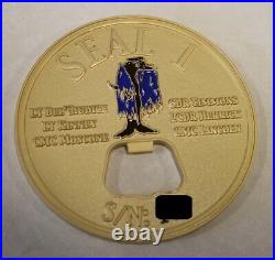 Naval Special Warfare SEAL Team 1 / One 60 Years Navy Challenge Coin / Opener