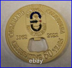 Naval Special Warfare SEAL Team 1 / One 60 Years Navy Challenge Coin / Opener