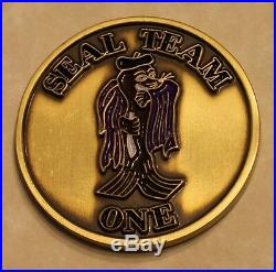 Naval Special Warfare SEAL Team 1 Purple Cape Sammie Navy Challenge Coin / One