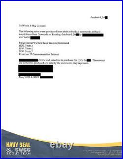 Naval Special Warfare SEAL Team 3 Epoxy Navy Challenge Coin / Three