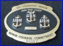 Naval Special Warfare SEAL Team 3 Serial #380 Navy Chief Challenge Coin / Three