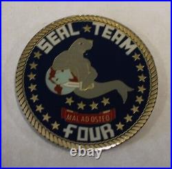 Naval Special Warfare SEAL Team 4/Four 2-Troop MAL AD OSTEO Navy Challenge Coin