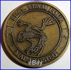 Naval Special Warfare SEAL Team 4 MAL AD OSTEO Navy Challenge Coin / Four