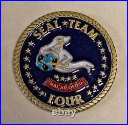 Naval Special Warfare SEAL Team 4 Navy Challenge Coin / Four