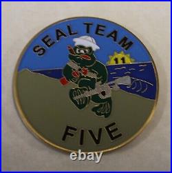 Naval Special Warfare SEAL Team 5 Freddie Frog UDT-11 Navy Challenge Coin / Five