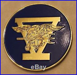 Naval Special Warfare SEAL Team 5 Large Baked Enamel Navy Challenge Coin Five