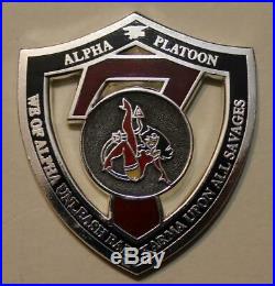 Naval Special Warfare SEAL Team 7, 1 Troop Alpha PLT Navy Challenge Coin / Seven