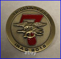 Naval Special Warfare SEAL Team 7 3-Troop Iraq 2015 Navy Challenge Coin /Seven B