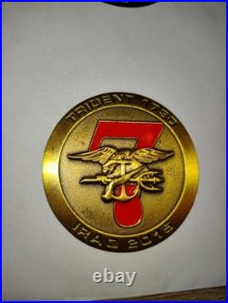 Naval Special Warfare SEAL Team 7 Iraq 2015 Navy Challenge Coin Bronze RARE