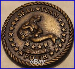 Naval Special Warfare SEAL Team Four 1990s Navy Challenge Coin / 4