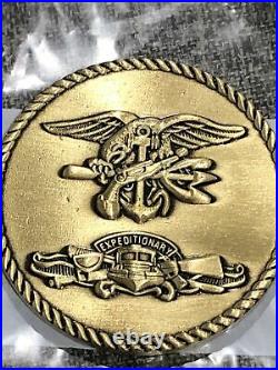Naval Special Warfare SEAL Team One Blue Cape Sammie Navy Challenge Coin