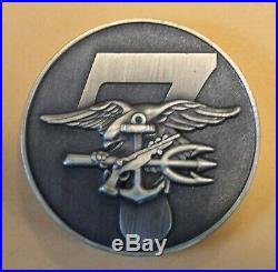 Naval Special Warfare SEAL Team Seven / 7 Bronze Navy Challenge Coin