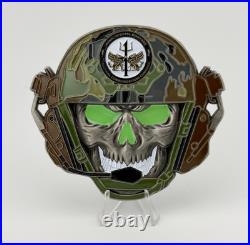Naval Special Warfare SEAL Team Skull 3 Glow Challenge Coin NSW
