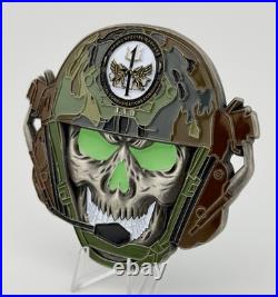 Naval Special Warfare SEAL Team Skull 3 Glow Challenge Coin NSW