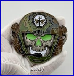 Naval Special Warfare SEAL Team Skull 3 Glow Challenge Coin NSW