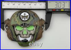 Naval Special Warfare SEAL Team Skull 3 Glow Challenge Coin NSW