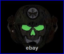 Naval Special Warfare SEAL Team Skull 3 Glow Challenge Coin NSW