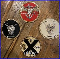 Naval Special Warfare SEAL Team TEN/ 10 Navy Challenge Coin Set Of 4