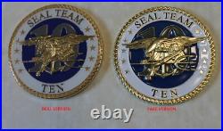 Naval Special Warfare SEAL Team Ten / 10, 1 Troop Navy Challenge Coin Cir2015