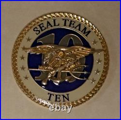 Naval Special Warfare SEAL Team Ten / 10, 3 Troop Navy Challenge Coin Circa2013