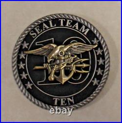 Naval Special Warfare SEAL Team Ten / 10, 3 Troop Navy Challenge Coin Circa2013