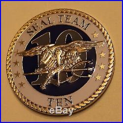 Naval Special Warfare SEAL Team Ten / 10, 3 Troop Navy Challenge Coin Circa2013