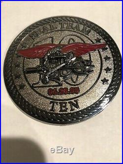 Naval Special Warfare SEAL Team Ten / 10 Red Wings Navy Challenge Coin