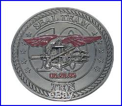 Naval Special Warfare SEAL Team Ten / 10 Red Wings Navy Challenge Coin RARE