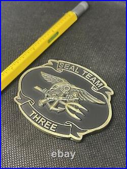 Naval Special Warfare SEAL Team Three 3 Navy Chief Challenge Coin