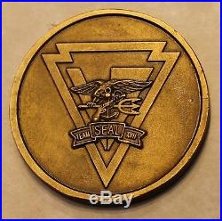 Naval Special Warfare SEAL Team XVII 17 Chief's Mess Brass Navy Challenge Coin