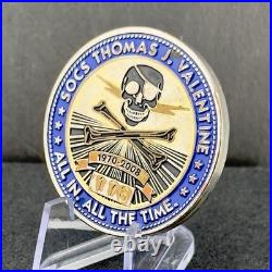 Naval Special Warfare SOCS Thomas J. Valentine Numbered #176 SEAL Challenge Coin