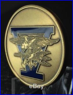 Naval Special Warfare Seal Team 5 Hard Baked Enamel Navy Challenge Coin RARE