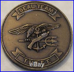 Naval Special Warfare Three or SEAL Team 3 Brass Navy Challenge Coin