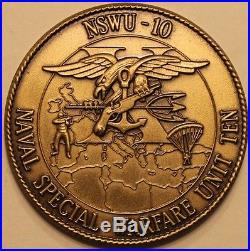 Naval Special Warfare Unit Ten Rota Spain SEAL Teams Navy Challenge Coin / 10
