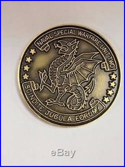 Naval Special Warfare Unit Two Silver Toned Edge Navy Challenge Coin