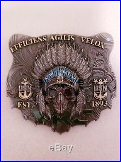 Navy CPO Chief Challenge Coin BEAR HEAD RARE non nypd msg EXTREME DETAILS