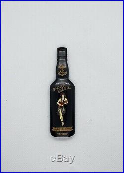 Navy CPO Chief Challenge Coin SAILOR JERRY BLACK Bottle nypd msg LIMITED