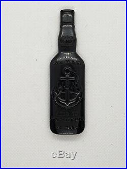 Navy CPO Chief Challenge Coin SAILOR JERRY BLACK Bottle nypd msg LIMITED