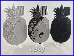 Navy CPO Coin Hawaii Pineapple Bomb Three Coin Set Star Trooper- Heaven- Black