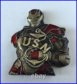 Navy CPO USN Squadron Chief Mess Challenge Coin Iron Man Avengers Marvel Police