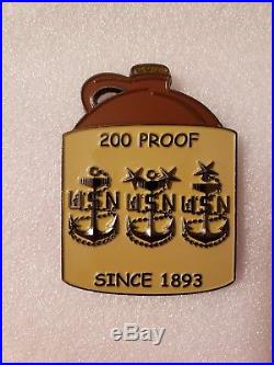 Navy Chief CPO Challenge Coin 200% moonshine Jug SERIALIZED non nypd msg