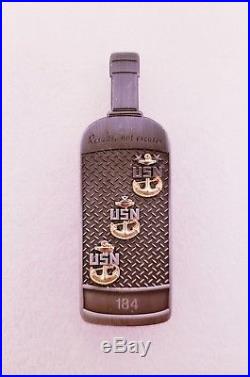 Navy Chief CPO Challenge Coin ABSOLUT VODKA SERIALIZED non nypd msg RARE