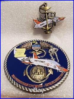 Navy Chief CPO Challenge Coin AMAZING 2 COIN SET non nypd msg One of a kind