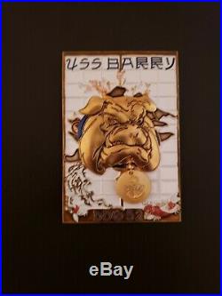 Navy Chief CPO Challenge Coin BULLDOG USS Barry GOLD no nypd msg DOG TAG MOVES